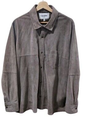 Corridor NY — 1-of-1 Grey Goat Suede Architectural Stitch Intervention Size M